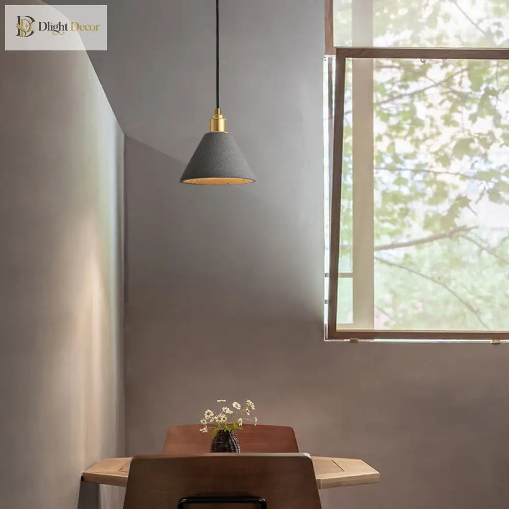 Modern Minimalism Meets Warmth: Concrete Pendant Lamp