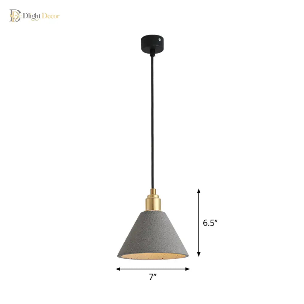 Modern Minimalism Meets Warmth: Concrete Pendant Lamp