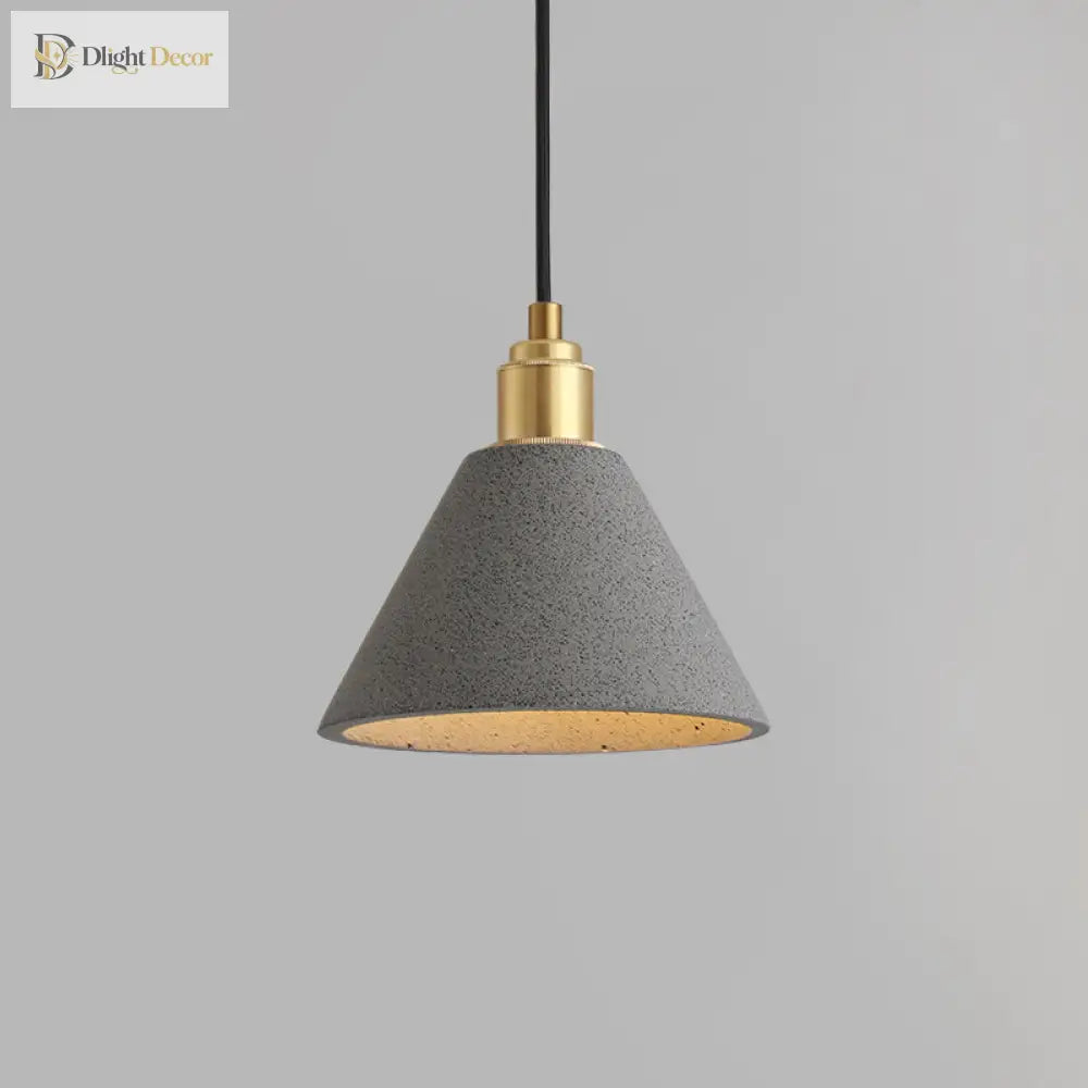 Modern Minimalism Meets Warmth: Concrete Pendant Lamp