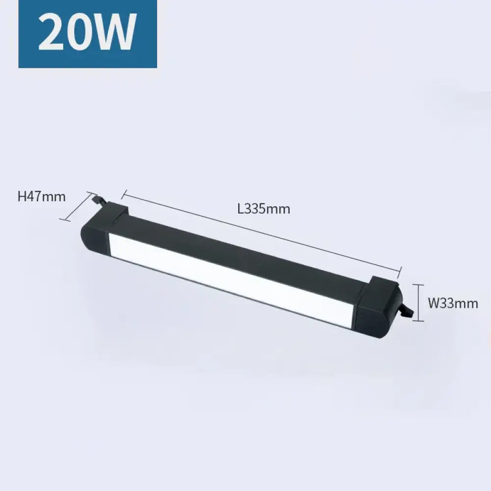 3-Wire LED Track Light - Ceiling Spot Lamp for Clothing Shops 20W Downlight Black / Warm White ceiling light