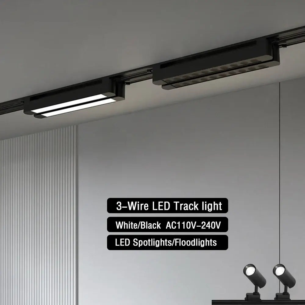 3-Wire LED Track Light - Ceiling Spot Lamp for Clothing Shops ceiling light