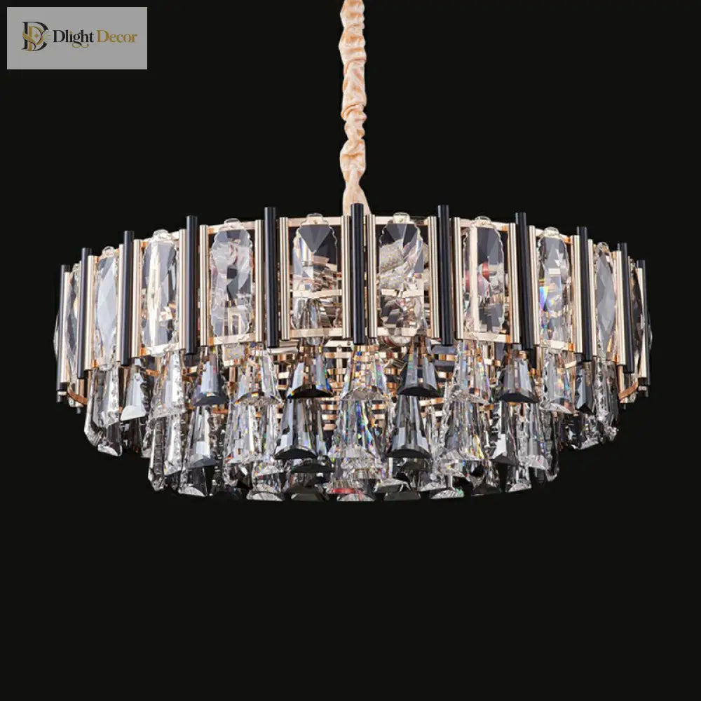 Sparkling Elegance: Clear Beveled Crystal Chandelier