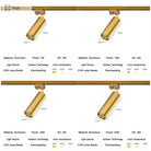 Led Gold Track Light Lamps Golden Tracking Lighting Spot Lights System Rail COB Spotlights For Home Living Clothing