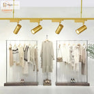 Led Gold Track Light Lamps Golden Tracking Lighting Spot Lights System Rail COB Spotlights For Home Living Clothing