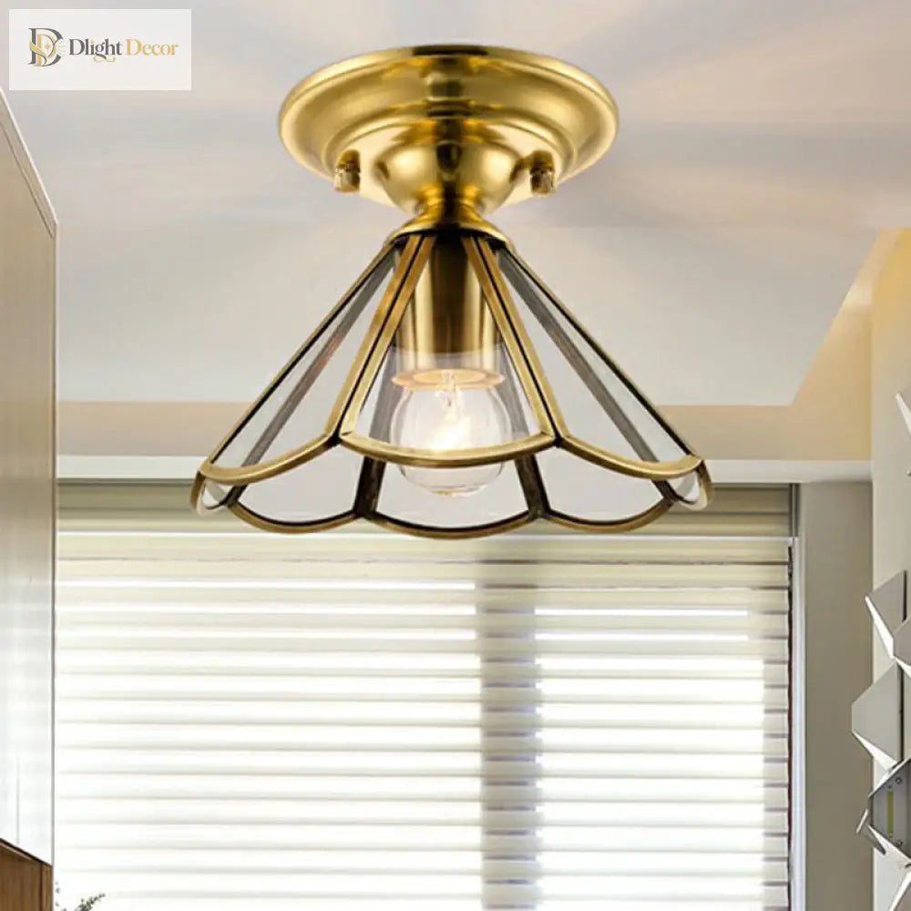 Colonial Charm Meets Modern Versatility: The Brass Ceiling Flush Light