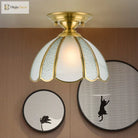 Colonial Charm Meets Modern Versatility: The Brass Ceiling Flush Light