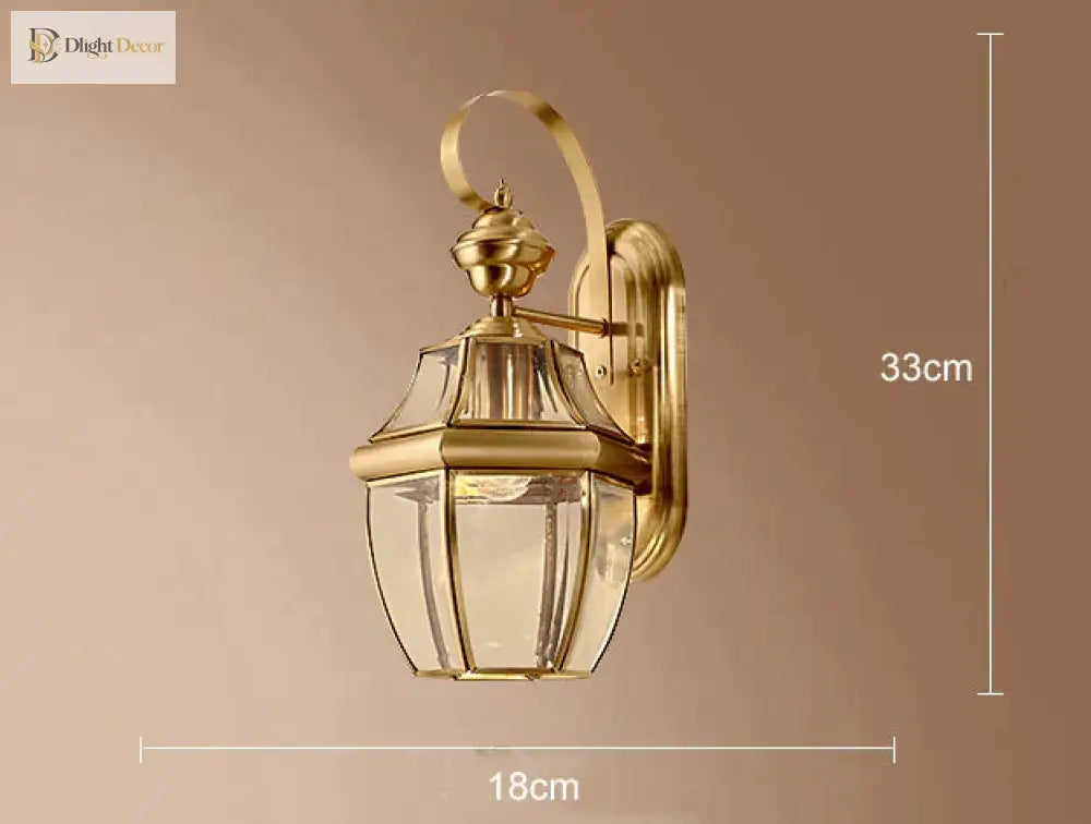 Éva’s Country Style Outdoor Copper Wall Lamp - Charming Balcony And Staircase Lighting Lamps