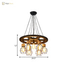 Cora Iron Antique Style Pendant Light - 5/7 - Head With Wire Guard