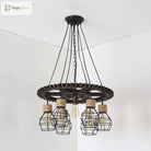 Cora Iron Antique Style Pendant Light - 5/7 - Head With Wire Guard