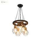 Cora Iron Antique Style Pendant Light - 5/7 - Head With Wire Guard