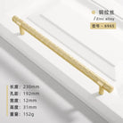 Creative T-Bar Cabinet Handles - Modern Zinc Alloy Pulls for Kitchen and Furniture Gold brushed 192mm Handles