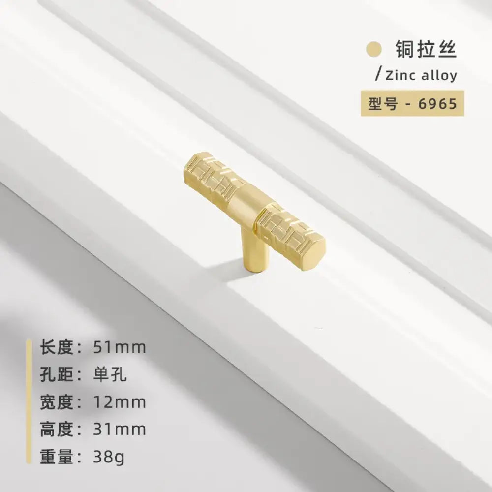 Creative T-Bar Cabinet Handles - Modern Zinc Alloy Pulls for Kitchen and Furniture Gold brushed T Handles