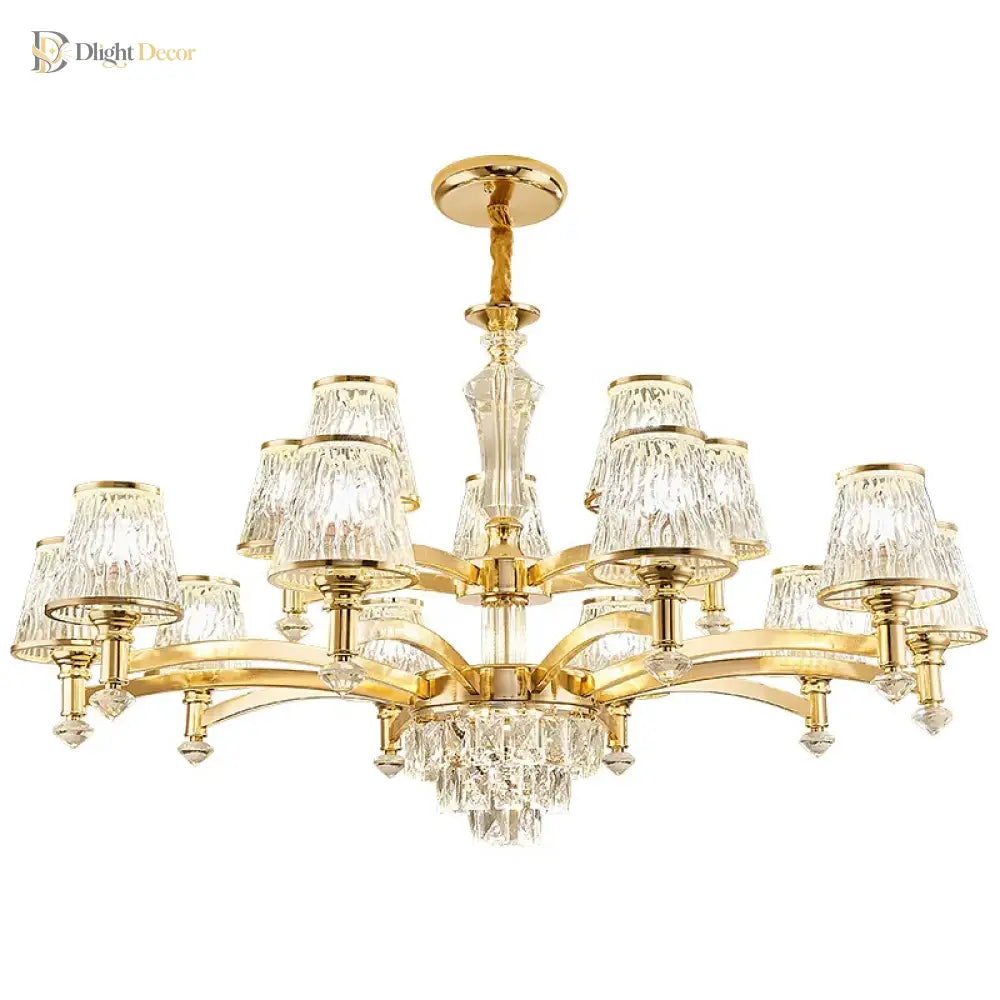 Elegant European Style Crystal Chandelier - A Modern Light Luxury Fixture For Living Rooms Bedrooms