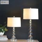 Luxury Crystal Table Lamp With Fabric Lampshade - Elegant Lighting For Living Room And Bedroom
