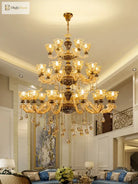European Style Golden Chandelier - Elegance For Living Rooms Hotels Staircases Villas With Multi -
