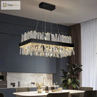 Luxury Crystal Hanging Chandelier For Dining Room And Kitchen Island – Choose Chrome Or Gold