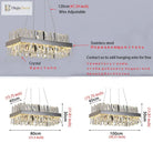 Luxury Crystal Hanging Chandelier For Dining Room And Kitchen Island – Choose Chrome Or Gold