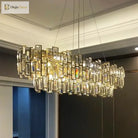 Luxury Golden Crystal Led Ceiling Lamp - Modern Round Chandelier For Dining And Living Rooms