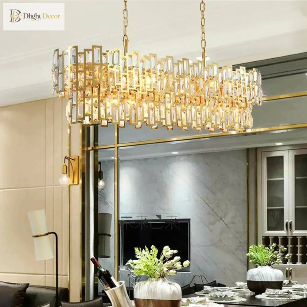 Luxury Golden Crystal Led Ceiling Lamp - Modern Round Chandelier For Dining And Living Rooms