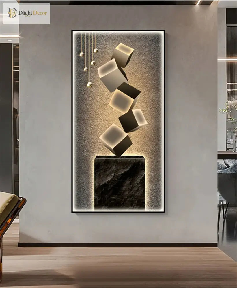 Dlight Decor Crystal Wall Art Glow Lamp for Interiors Wall Art