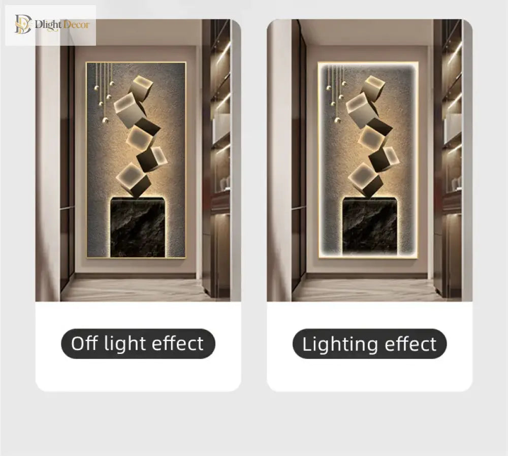 Dlight Decor Crystal Wall Art Glow Lamp for Interiors Wall Art