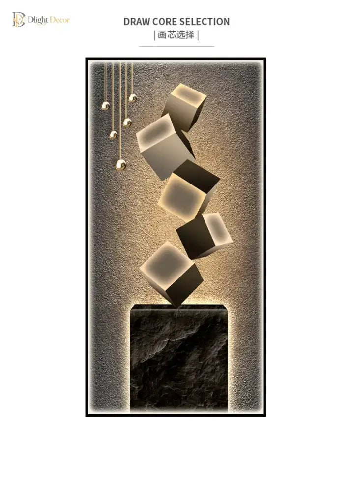 Dlight Decor Crystal Wall Art Glow Lamp for Interiors Wall Art