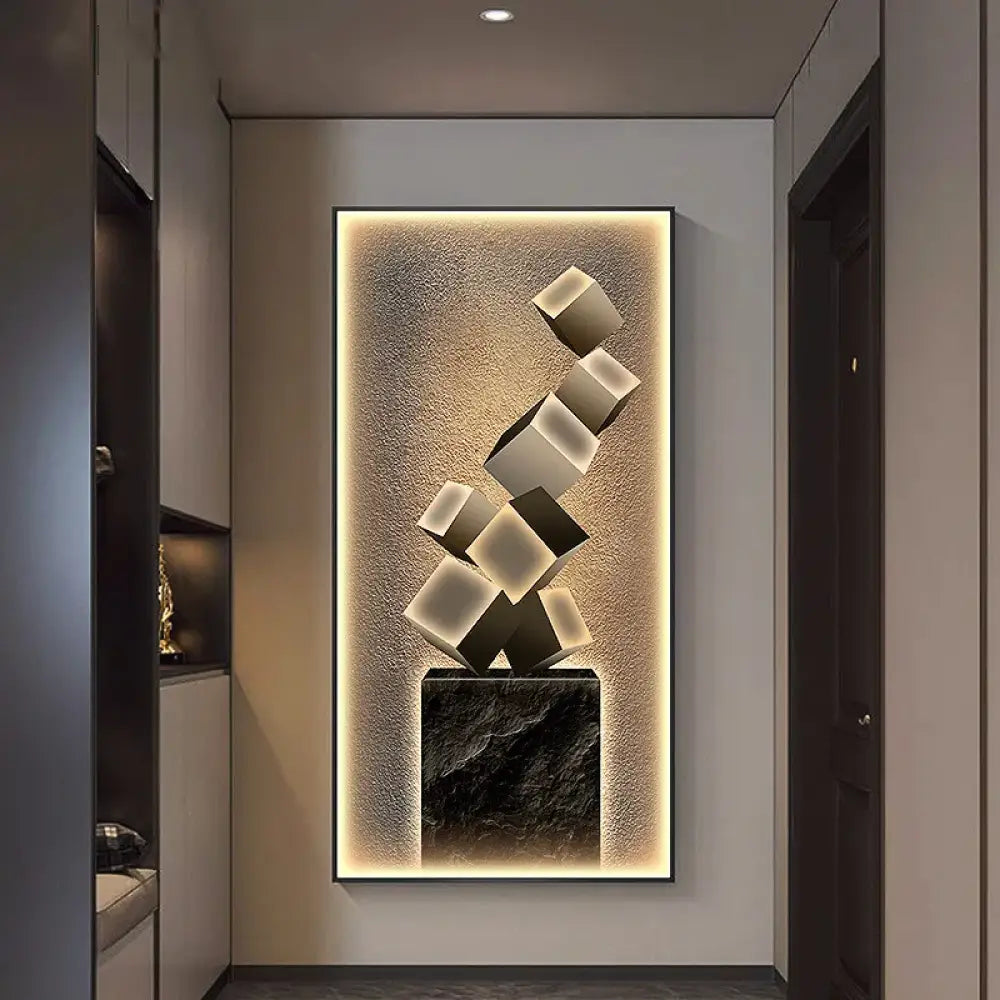Dlight Decor Crystal Wall Art Glow Lamp for Interiors Style B / H120CM-W60CM / warm light|90V-260V voltage Wall Art