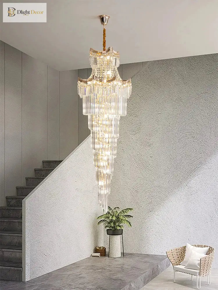 New Design Villa Living Room Crystal Chandelier - Grandeur For High Ceilings Hotel Lobbies And
