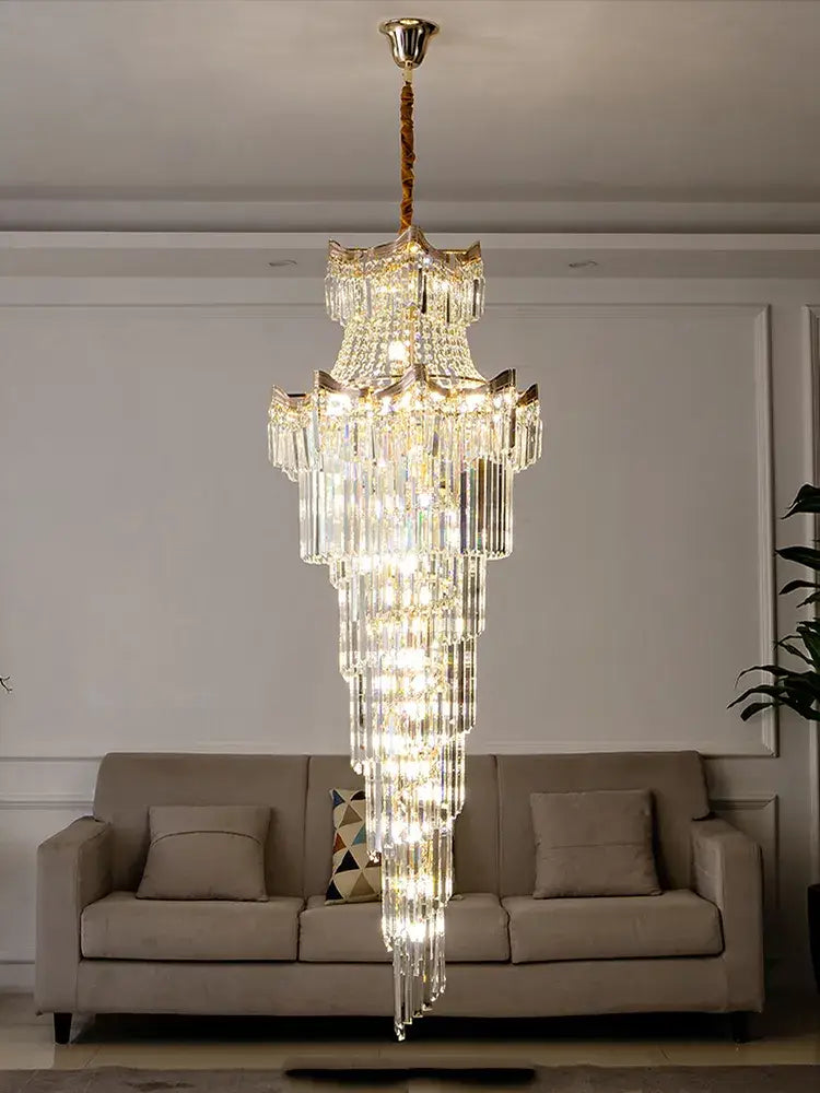 New Design Villa Living Room Crystal Chandelier - Grandeur For High Ceilings Hotel Lobbies And
