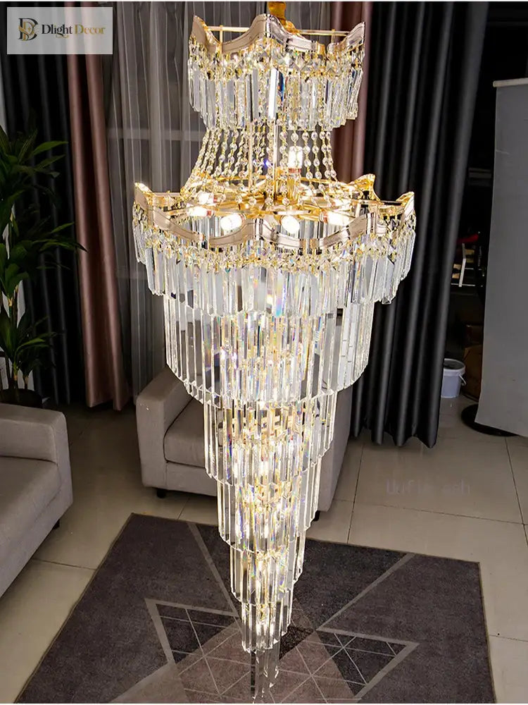 New Design Villa Living Room Crystal Chandelier - Grandeur For High Ceilings Hotel Lobbies And