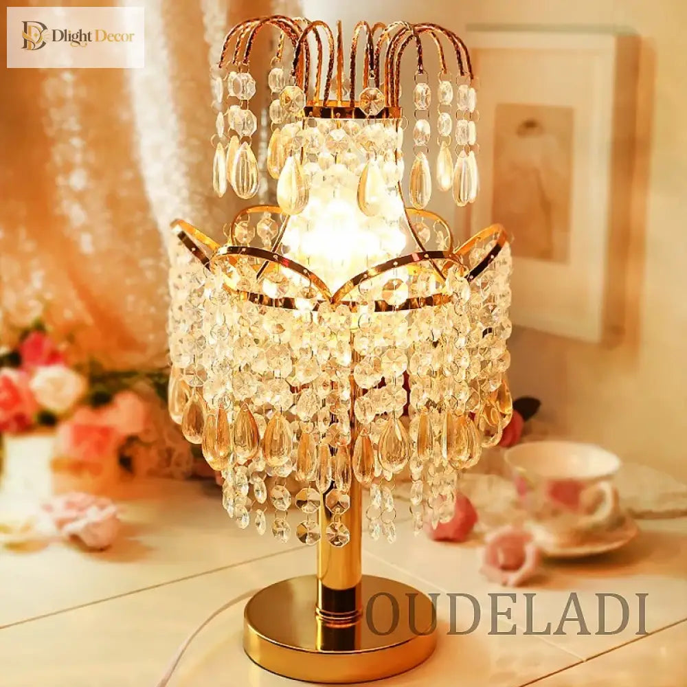 Luxury Crystal Table Lamps - Elegant Home Decor And Wedding Lighting Lamp