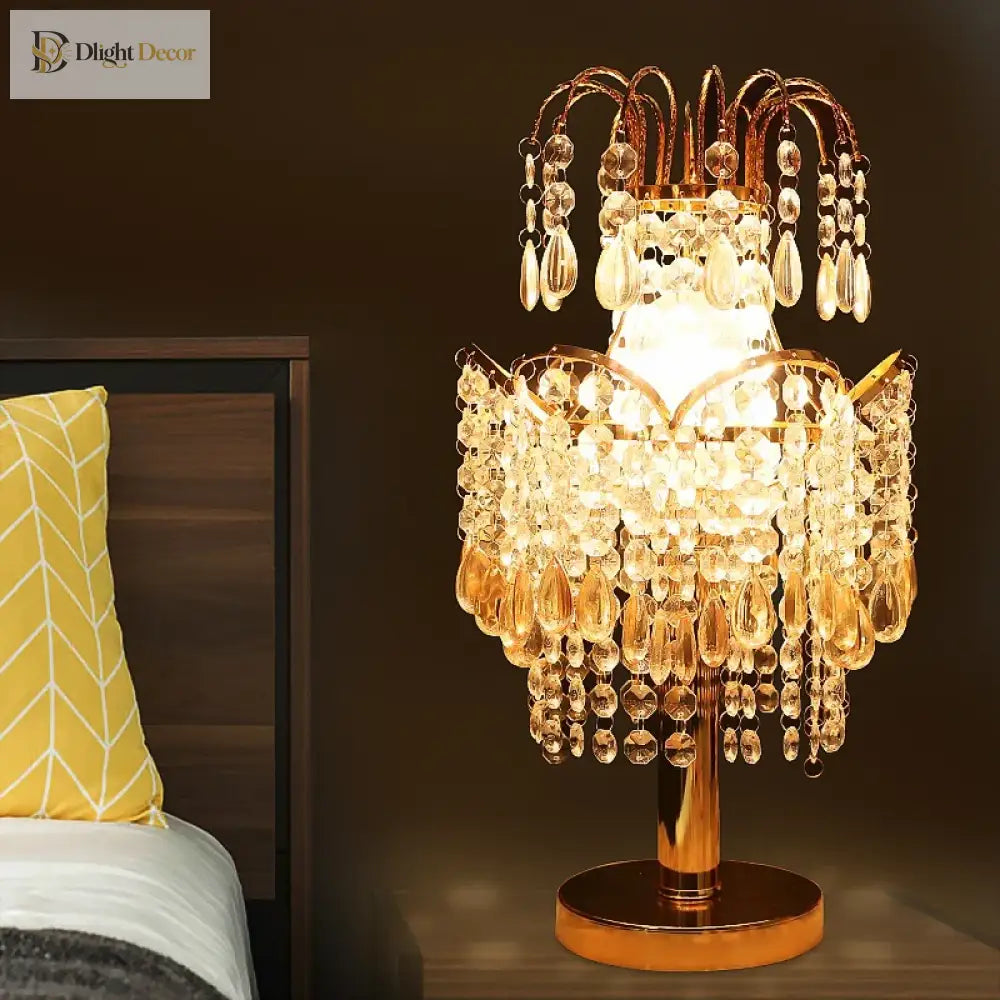 Luxury Crystal Table Lamps - Elegant Home Decor And Wedding Lighting Lamp