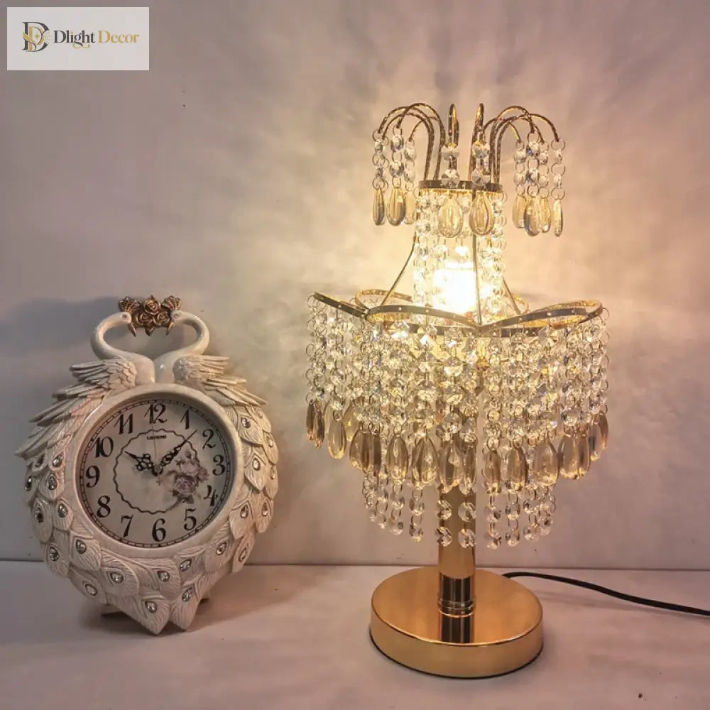 Luxury Crystal Table Lamps - Elegant Home Decor And Wedding Lighting Lamp