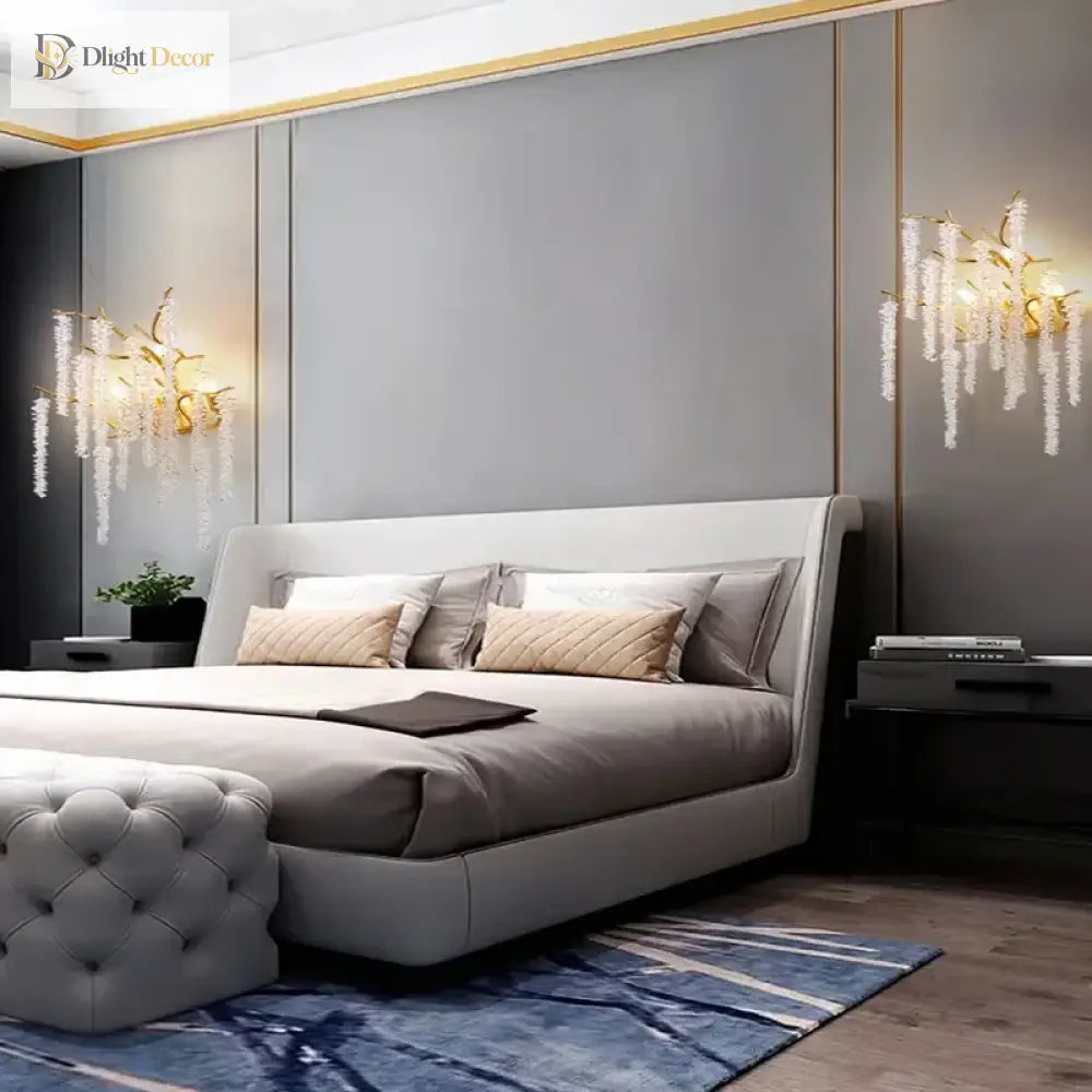 Crystal Cherry Blossom Branch Wall Light – product view 6