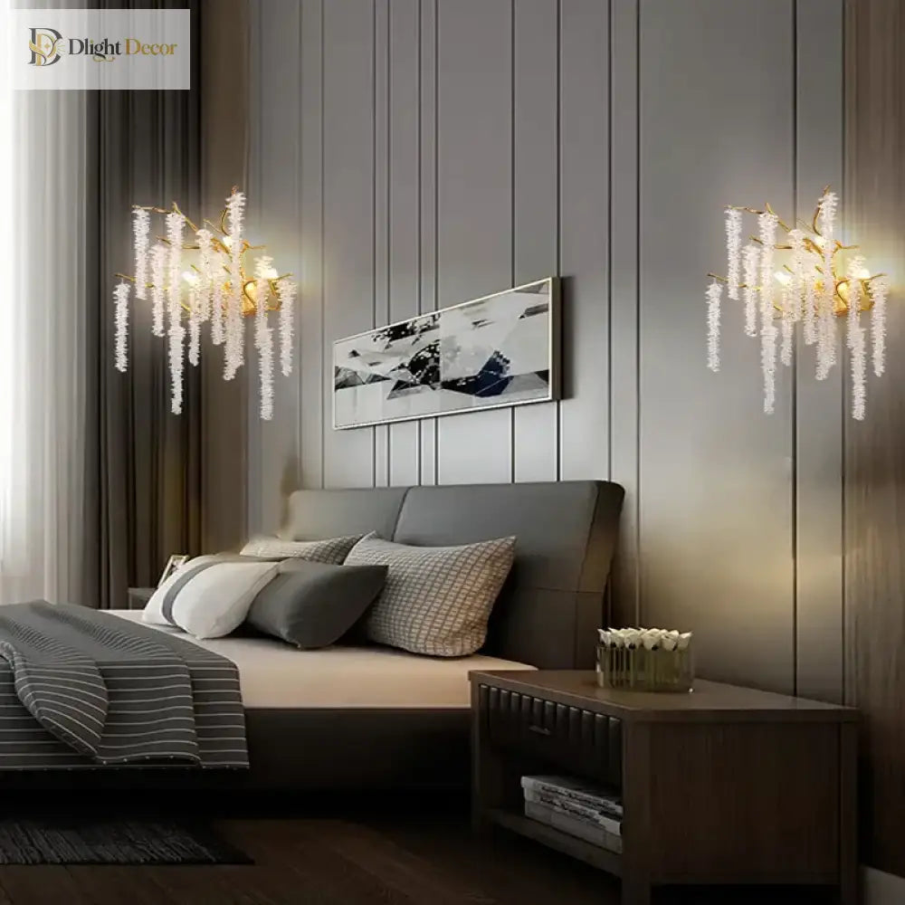 Crystal Cherry Blossom Branch Wall Light – product view 5