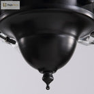 American Stye Black Crystal Follower Design Ceiling Fans With Light 110V 220V Wood Blades Remote