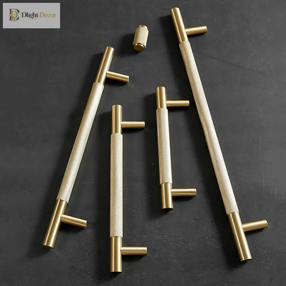 Cutting Diamond Knurled Brass Cabinet Handles – Textured Wardrobe Pulls and Drawer Knobs Handles