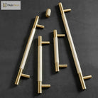 Cutting Diamond Knurled Brass Cabinet Handles – Textured Wardrobe Pulls and Drawer Knobs Handles