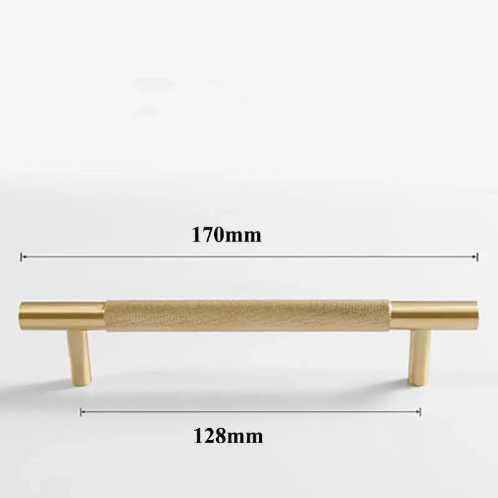 Cutting Diamond Knurled Brass Cabinet Handles – Textured Wardrobe Pulls and Drawer Knobs BB 170mm length Handles