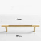 Cutting Diamond Knurled Brass Cabinet Handles – Textured Wardrobe Pulls and Drawer Knobs BB 170mm length Handles