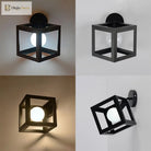 Cyrus - Industrial Chic Wall Sconce With Black Metal Cage