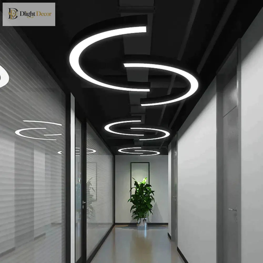Daniel’s Modern Arc Pendant - Sleek Led Light For Spacious Areas