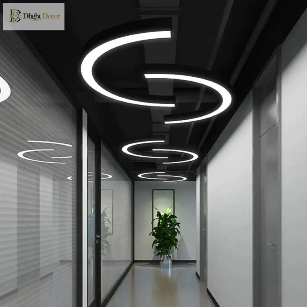 Daniel’s Modern Arc Pendant - Sleek Led Light For Spacious Areas