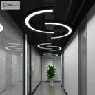 Daniel’s Modern Arc Pendant - Sleek Led Light For Spacious Areas
