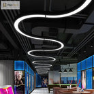 Daniel’s Modern Arc Pendant - Sleek Led Light For Spacious Areas