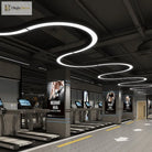 Daniel’s Modern Arc Pendant - Sleek Led Light For Spacious Areas