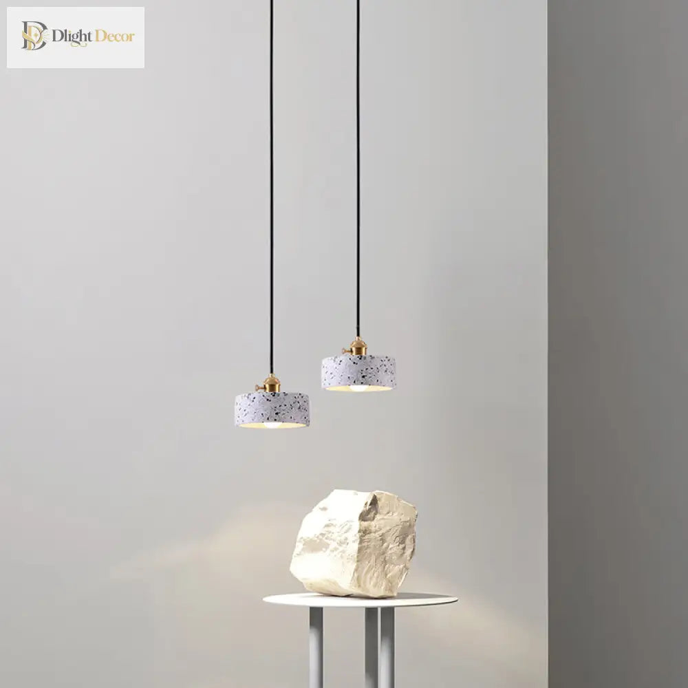 Daniela Modern Terrazzo Pendant - Adjustable Hanging Light With Rotary Switch