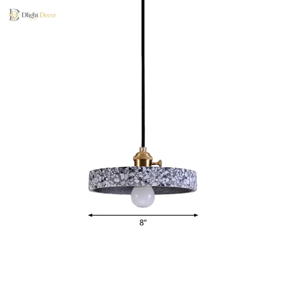 Daniela Modern Terrazzo Pendant - Adjustable Hanging Light With Rotary Switch