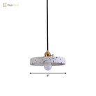 Daniela Modern Terrazzo Pendant - Adjustable Hanging Light With Rotary Switch