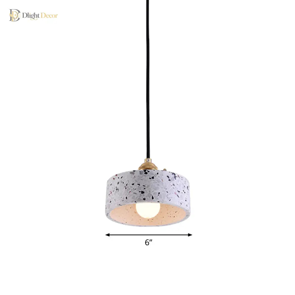 Daniela Modern Terrazzo Pendant - Adjustable Hanging Light With Rotary Switch